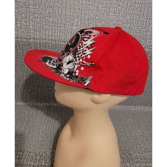 Disney Mickey Mouse Hat Cap Authentic Original Turn It Up & Rock Out WILD! Red - Picture 3 of 8